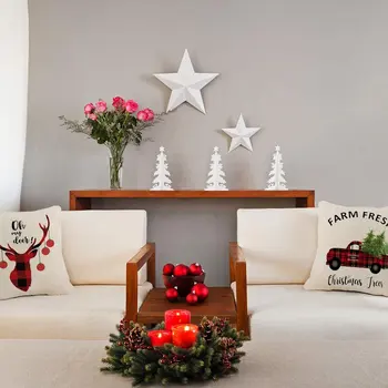 4 Peças De Roupa De Sofá De Almofadas, Capa De Almofada Tema De Natal Fronha Quente Sala De Estar, Quarto Almofadas Decorativas Decoração Festiva