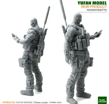 Yufan Modelo Original 75mm Figura U. s. Sniper Resina Soldado Kit Modelo YFWW-1833