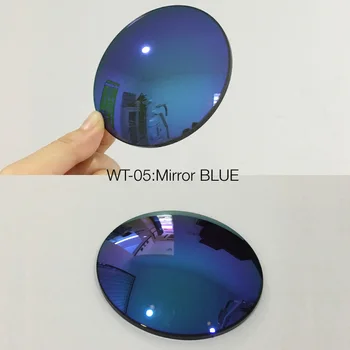 MUZZ 1.56 Índice Espelho Colorido Miopia de Óculos com Lentes de 1.61 Índice de Prescrição de Lentes CR-39 de Proteção UV Óculos de Sol com Lente 2PCS