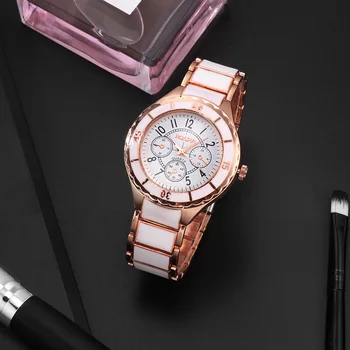 Rosa de Ouro Assistir a Mulher De 2018 Relógios de Aço Cheia de Mulher Relógios Para Mulheres Senhoras Relógio de Pulso Relógio de bayan kol saati reloj mujer