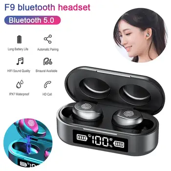 2020 Fones de ouvido Bluetooth Homens Mulheres Desporto Fones de ouvido Controle de Toque Fones de ouvido Impermeável de som hi-fi tws Fones de ouvido sem Fio 1200mAh
