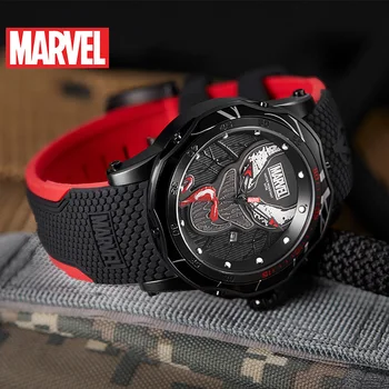 Disney oficial autorizada original Vingadores da Marvel VENENO relógio de quartzo impermeável HOMENS Relógios pulseira de silicone Masculino de Luxo m-9115