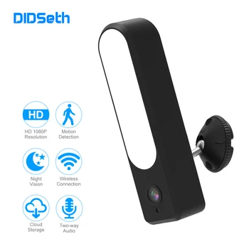 DIDSeth Floodlight Câmera do IP do HD 1080P Impermeável ao ar livre CONDUZIU a Lâmpada da Câmera do IP de P2P wi-Fi Câmera de Segurança CCTV Câmera de Vigilância
