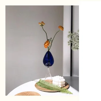 A decoração Home acessórios de estilo Nórdico Coloridos de Vidro Transparente Vaso Arranjo de Flor Hidroponia Aquicultura Garrafa Tabela