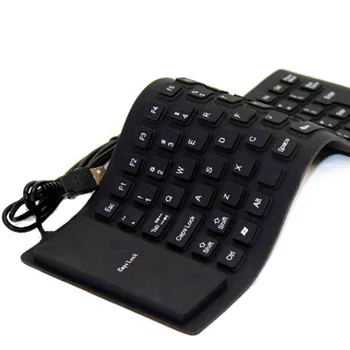 Novo Flexível, Resistente à Água, Silicone Mini Teclado para Jogos Portáteis Teclado USB para Tablet Computador notebook PC Quente da Venda