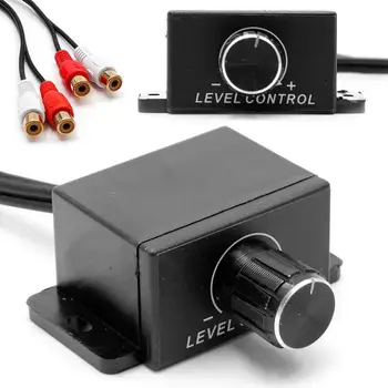 Universal Carro Traço de Áudio do Amplificador de Graves RCA Nível Remoto Botão de Controle de Volume 2020