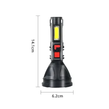 Portátil, Lanterna Super Brilhante LED COB Lanterna de Longo alcance USB Recarregável Pequena Lâmpada de Xénon Tático Luz Isqueiro Maçarico