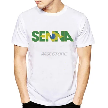 Nova Moda Ayrton Senna Carros Fãs T-shirt dos homens de Corrida de carro de Impressão de Camisetas de Verão de Manga Curta, Camisas, Tops Catolicismo Tees T-Shirt