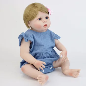 55cm de Silicone Macio Reborn Baby Dolls Brinquedos Realistas para Crianças de Presente de Aniversário Bebes Vivo Vlnyl Recém-nascido de Bonecas de Meninas lindas Bonecas