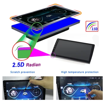 Podofo 2Din Android auto-Rádio 9/10.1 Polegada De Multimídia Vídeo Player Universal Auto Som Para A Volkswagen, Nissan, Hyundai Toyota Kia