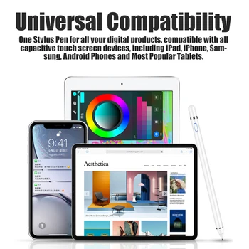 Active Caneta Stylus Capacitiva de Tela de Toque de Lápis Para Samsung Xiaomi HUAWEI Tablet iPad Telefones iOS, Android Lápis Para Desenho