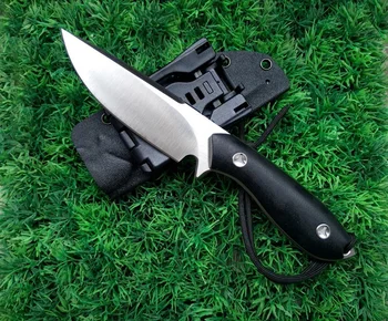 Sharp ao ar livre da faca Artesanal D2 aço Faca de Caça Camping Sobrevivência Faca G10 punho de Lâmina Fixa Faca Tática