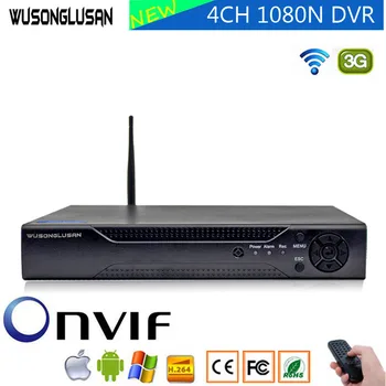 4CH 1080P 6 em 1 Híbrido AHD DVR Gravador de Vídeo Com wi-fi 3G PPPOE 1080P, 960P 720P 960H Hi3520D XVI TVi CVI NVR do IP do CCTV Câmera