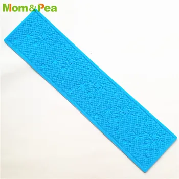 Mom&Pea GX307-17 de Renda de Almofada de Decoração do Bolo Fondant de Bolo 3D de Moldes de Silicone de Grau Alimentar Molde