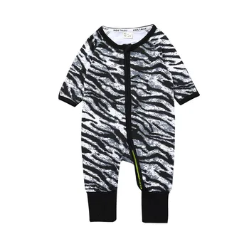 Crianças Contos de recém-nascidos roupas de bebê o-pescoço cartoon, uma peça de macacão com zíper bebê CAIR traje para 0-24M menino menina de pijama