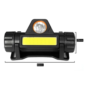 Cabeça de LED Lamp USB Exigível montado na Cabeça Mini XPE+COB Pesca Faróis 12000LM Lanterna Para a Pesca Exterior Acampamento Ferramentas