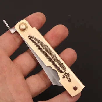 Feito à mão utilitário ao ar livre do bolso Faca navalha de faca dobrável es EDC ferramentas de mão de faca