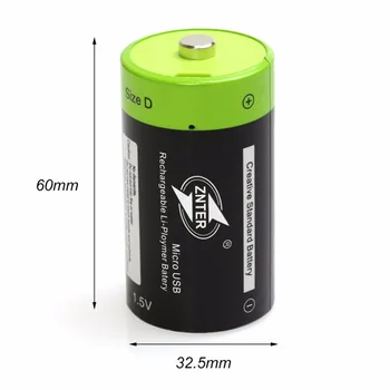 ZNTER 4000mAh 1,5 V pilhas recarregáveis USB bateria recarregável é carregada pela bateria de Lipo LR20 cabo Micro USB