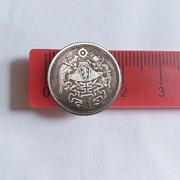 50pcs moedas Chinesas 19mm Sorte Feng Shui Moedas de Prata de Diferentes tipos de Cópia de Moeda