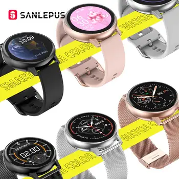 2020 SANLEPUS Inteligente Assista Sport Monitor de frequência Cardíaca Impermeável de Fitness Pulseira Homens Mulheres Smartwatch Para Android iOS da Apple Xiaomi