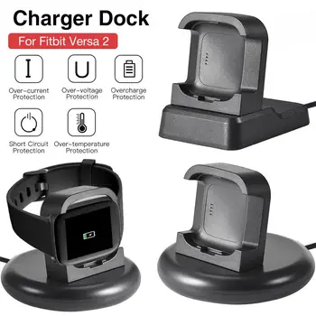Cabo USB Carregador Magnético Rápido Cabo de Carregamento Dock Stand com Fio de Carregador de Berço Para o Fitbit Versa 2 Smart Watch Acessórios