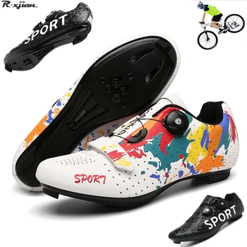R. Xjian marca de bicicleta sapatos de bicicleta de montanha profissional velocidade variável de bicicleta de estrada de calçados unissex exterior de auto-bloqueio sapatos de ciclismo