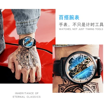 Marca de topo do relógio Original automática tourbillon relógios de pulso dos homens montre homme mecânico, piloto de moda water diver Esqueleto 2019