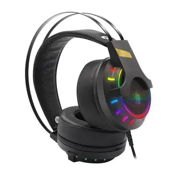 Profissão de Jogos de Fone de ouvido LED Fones de ouvido USB com Fio de Fone de ouvido Música de Fone de ouvido para PC, Laptop PS4 Xbox Um Computador