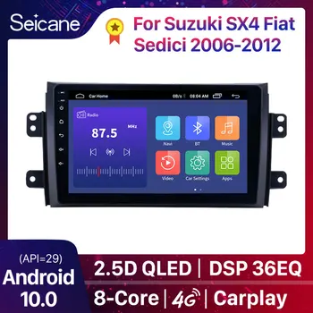 Seicane Rádio do Carro Para 2006-2012 Suzuki SX4 Android 10.0 DSP2Din HD, Touchscreen, GPS, Leitor Multimídia Suportar Bluetooth e wi-FI