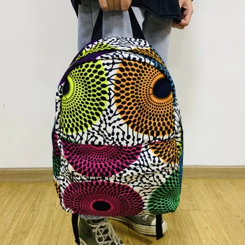 África saco de Ancara saco de cera de alta qualidade do saco de moda ancara mochila africana saco africana mochila Impresso Impermeável bagpack