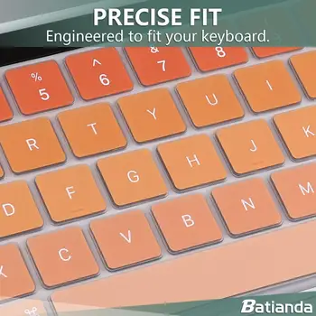 NÓS o Tipo de cor do Gradiente Tampa do Teclado Para o mais novo Macbook Pro De 13 De 2020 A2251 A2289 Pro de 16 polegadas 2019 A2141 Toque em Barra de Pele do teclado