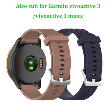 Pulseira para Garmin venu SQ acessórios assistir correia de substituição pulseira para vivoactive 3 música laço ajustável de silicone