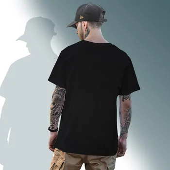 Personalidade de grande impressão de manga curta T-shirt dos homens hip-hop conjunta da maré marca de grande tamanho Europeu e Americano menina rebelde