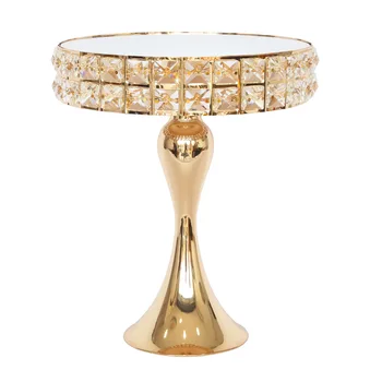1pcs-13pcs Conjunto de Cristal Banhado a Ouro de Queijo de Sobremesa Bolo de Cupcake Stand com Espelho Placa-Ouro