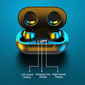Para Sam sung Botões+ Plus Fone de ouvido R185 cancelamento de ruído à prova d'água LED Touch control Sport fone de ouvido sem fio, carga rápida