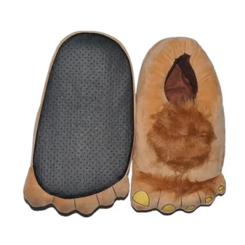 2020 Robusto Homens Quentes Pata Chinelos De Quarto Unissex, Tamanho 36 A 45 Criativo Peles Sapatos De Homem Designer Bigfoot Sapatos Fechados