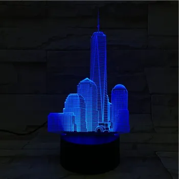 3D Lâmpada Bonito Presente para o Filho Empire State Building para Decoração de Interiores Alimentado por Bateria Lâmpada de Luz Led Noite Dropshipping