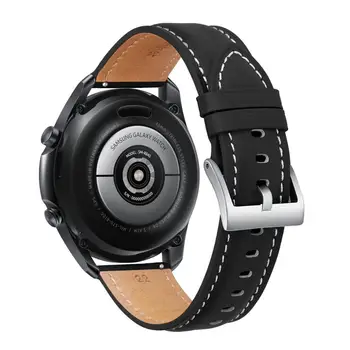 20mm 22mm pulseira de Couro Para Samsung galaxy watch 3 41 45mm Engrenagem esporte S2 S3 Clássico para o active 2 44mm 40mm Faixa de Relógio