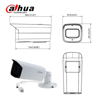 Dahua 6MP POE bala Camera IP Exterior IPC-HFW4631H-ZSA de 2,7 13,5 mm Zoom de 5X Cartão SD da Câmera do CCTV MIC IR60M substituir o IPC-HFW4431R-Z