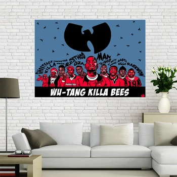 Personalizado Wu tang Cartaz de Parede Para Sala de Arte do Cartaz Decoração Tecido de Lona, Pano de Arte Sem Moldura Morden a Impressão de Parede
