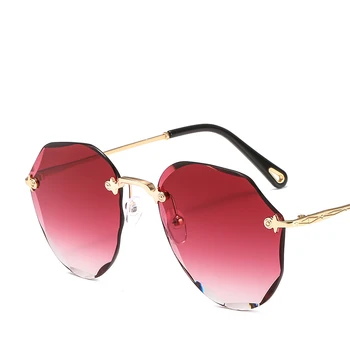 JASPEER Óculos Redondos Homens Mulheres Vintage da Marca Gradiente de Óculos de Sol com Armação de Liga de Tendência Oversized Tons UV400 Óculos