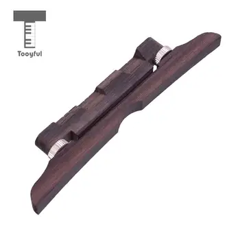 Tooyful 114mm Rosewood Ajustável Bandolim Ponte para Banjo, Bandolim Substituição