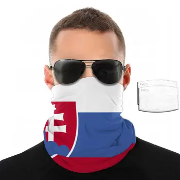 Eslováquia Bandeira Rosto Lenço Com 2 Pcs Filtro Multi-propósito Véu cabeça de cavalo máscara