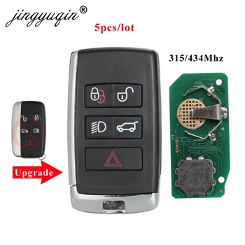 Jingyuqin 5pcs para a Land Rover LR2 LR4 para o Range Rover Evoque fit Sport Jaguar Atualizado Smart Remote Chave do Carro 315/433MHz KOBJTF10A