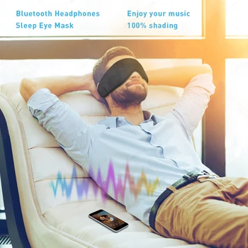 Sem fio Bluetooth Estéreo Sono Macio Fone de ouvido Confortável e Lavável, com Built-in de Fones de ouvido para Dormir Máscara de Olho Fone de ouvido