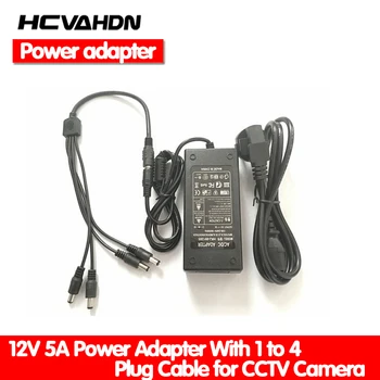 HCVAHDN 12V 5A 1 4 Porta Câmera do CCTV do Adaptador AC Caixa de Alimentação Para A Câmera do CCTV