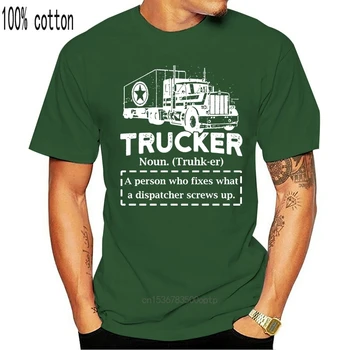 Homens Engraçados Definição de Motorista de caminhão Motorista de Caminhão Dispatcher t-shirt Personalizar algodão S-XXXL Gráfico camisa de moda