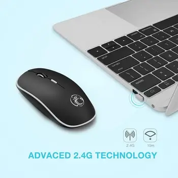 Mouse ergonômico de Mouse sem Fio Mouse de Computador PC Óptico USB de 2,4 Ghz de 1600 DPI Silêncio Mause Mini Silencioso Ratos Para PC Portátil Mac