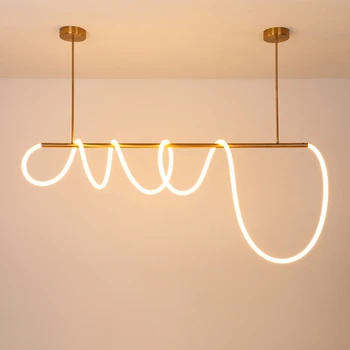 DIY de 360 Graus LED Luminoso Luzes do Pendente da Sala Moderna Restaurante Lâmpadas LED tubo Interior Decorativa a Iluminação da lâmpada de Suspensão