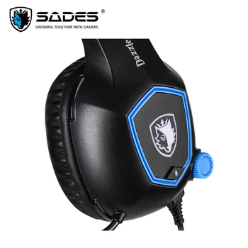 SADES Deslumbrar Fone de ouvido para Jogos Fones de ouvido USB 7.1 Virtual Surround Sound Cabeça Mole Para PC/Laptop/Gamer